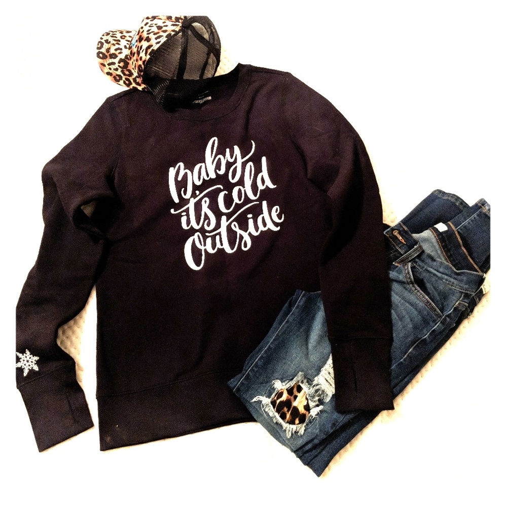 *New* Baby Its Cold Outside Thumbhole Sweater